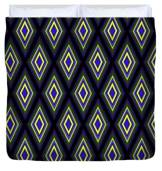 Colorful Diamonds Variation 2 - Duvet Cover