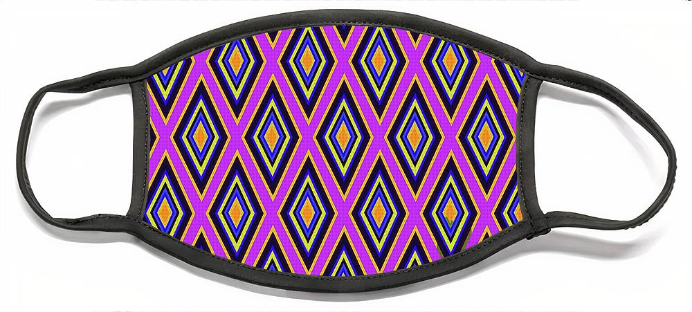 Colorful Diamonds Variation 4 - Face Mask