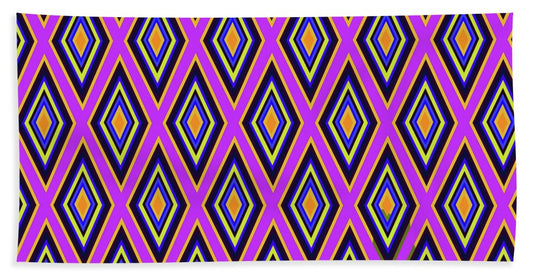 Colorful Diamonds Variation 4 - Beach Towel