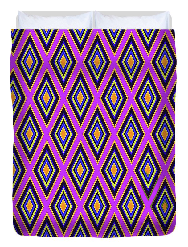 Colorful Diamonds Variation 4 - Duvet Cover