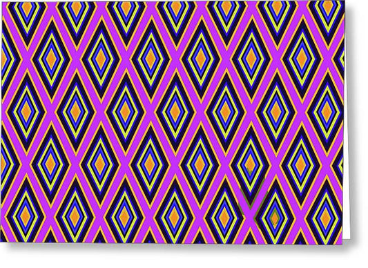 Colorful Diamonds Variation 4 - Greeting Card