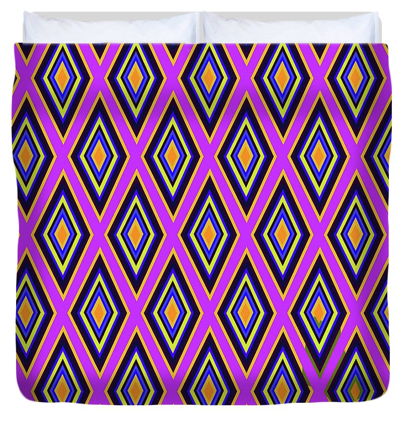 Colorful Diamonds Variation 4 - Duvet Cover