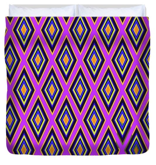 Colorful Diamonds Variation 4 - Duvet Cover