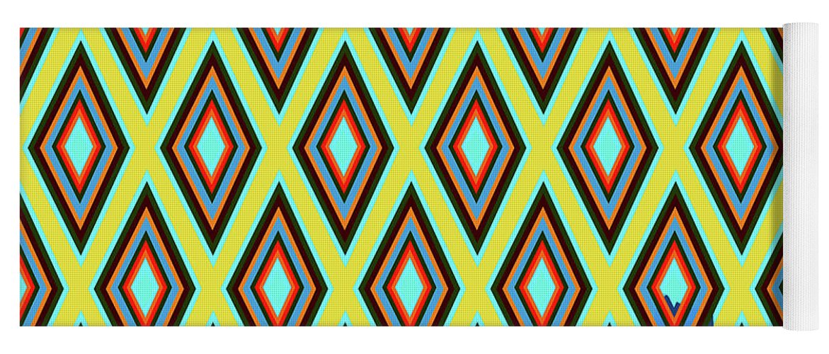 Colorful Diamonds Variation 5 - Yoga Mat