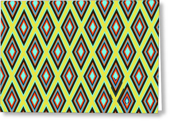Colorful Diamonds Variation 5 - Greeting Card