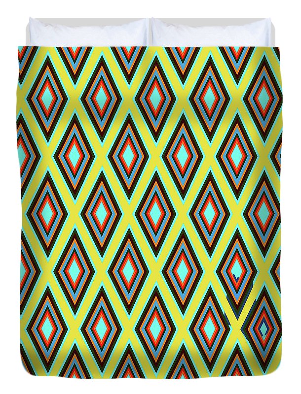 Colorful Diamonds Variation 5 - Duvet Cover