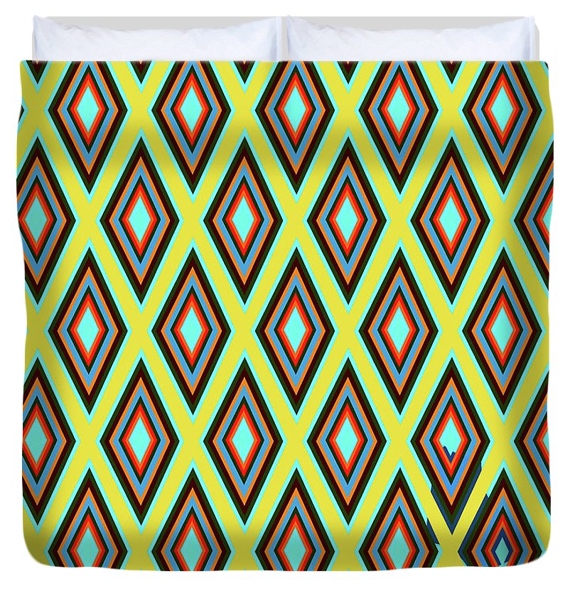 Colorful Diamonds Variation 5 - Duvet Cover