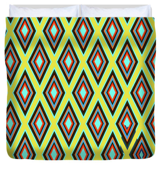 Colorful Diamonds Variation 5 - Duvet Cover