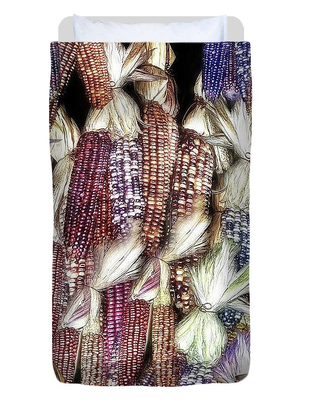 Colorful Fall Corn - Duvet Cover