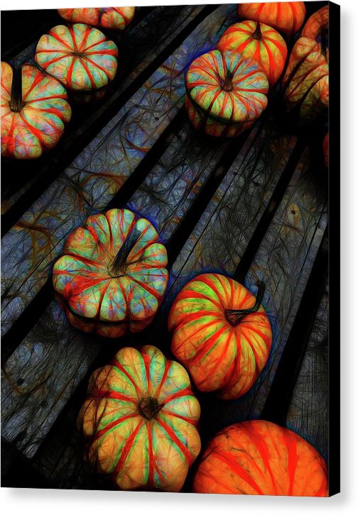 Colorful Fall Gourds - Canvas Print