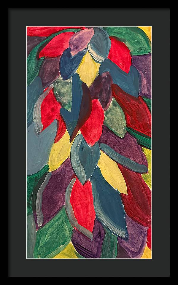 Colorful Leaves Watercolor - Framed Print