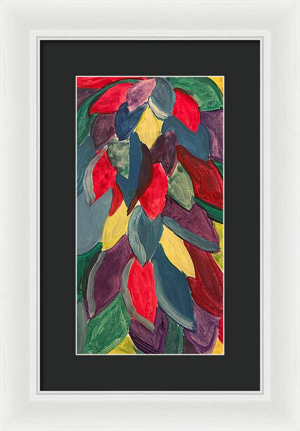 Colorful Leaves Watercolor - Framed Print