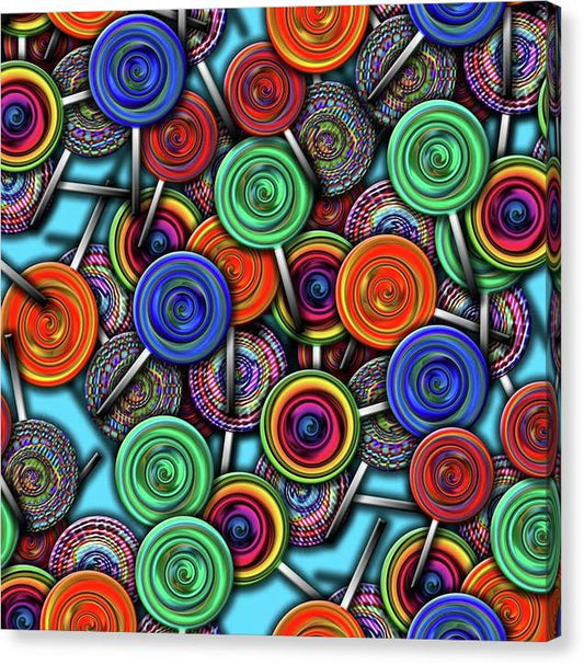 Colorful Lollipops - Canvas Print