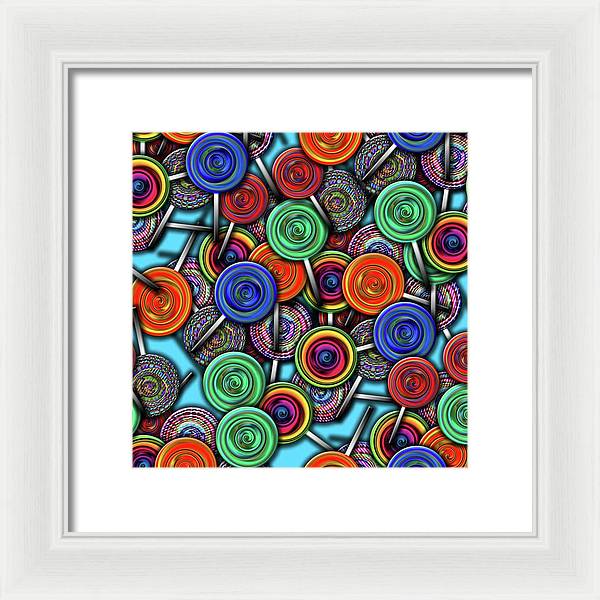 Colorful Lollipops - Framed Print