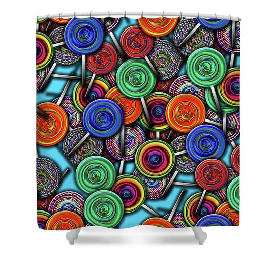 Colorful Lollipops - Shower Curtain