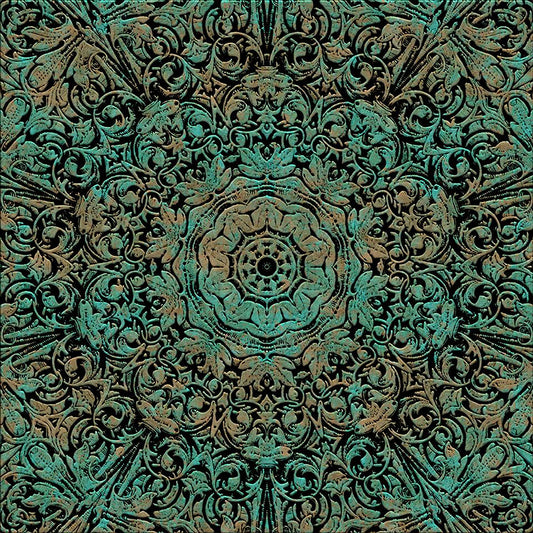 Copper Floral Patina Digital Image Download