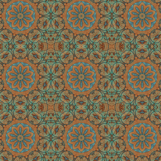 Copper Patina Kaleidoscope Digital Image Download