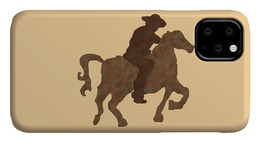Cowboy On A Horse - Phone Case