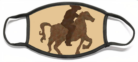 Cowboy On A Horse - Face Mask