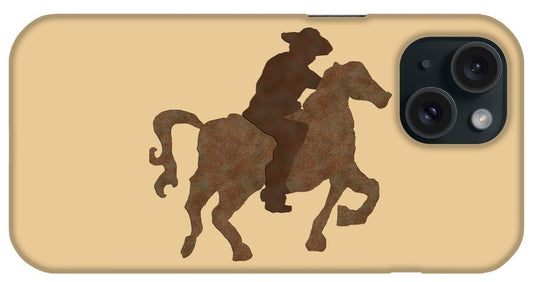Cowboy On A Horse - Phone Case