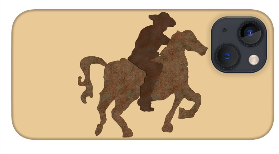 Cowboy On A Horse - Phone Case