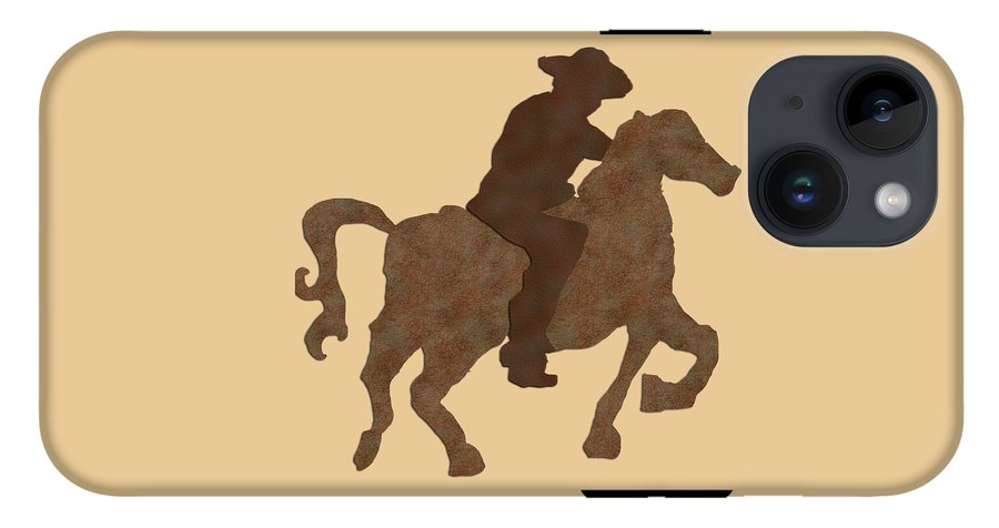 Cowboy On A Horse - Phone Case