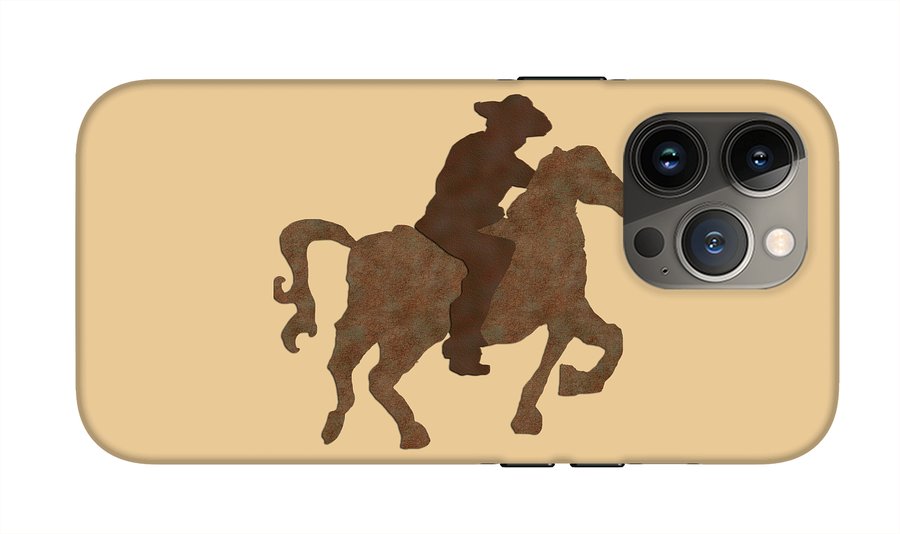 Cowboy On A Horse - Phone Case