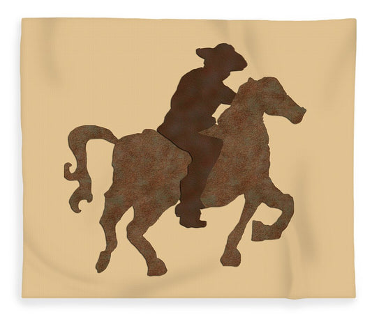 Cowboy On A Horse - Blanket