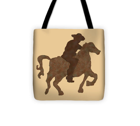 Cowboy On A Horse - Tote Bag