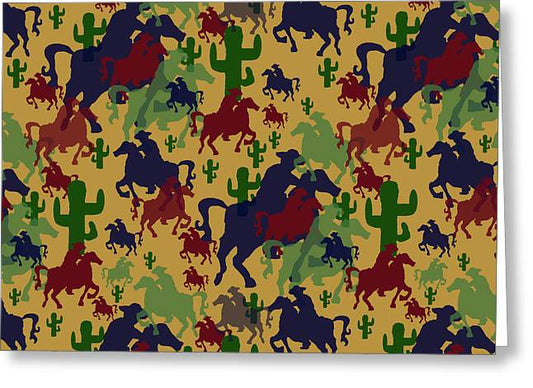 Cowboys Pattern - Greeting Card