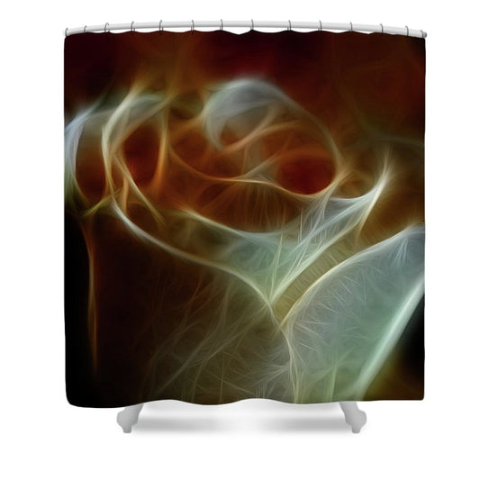 Cream and Amber Rose - Shower Curtain