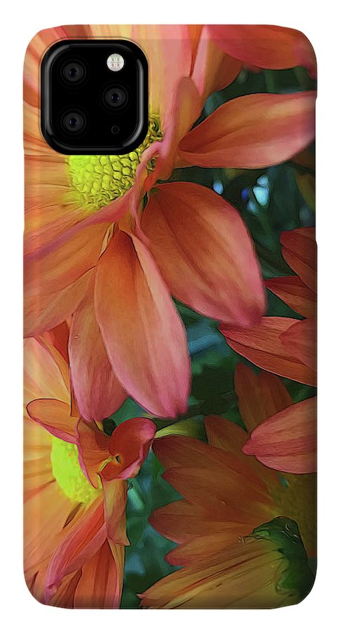 Cream and Pink Daisies Close Up - Phone Case