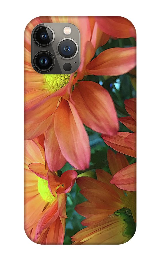 Cream and Pink Daisies Close Up - Phone Case
