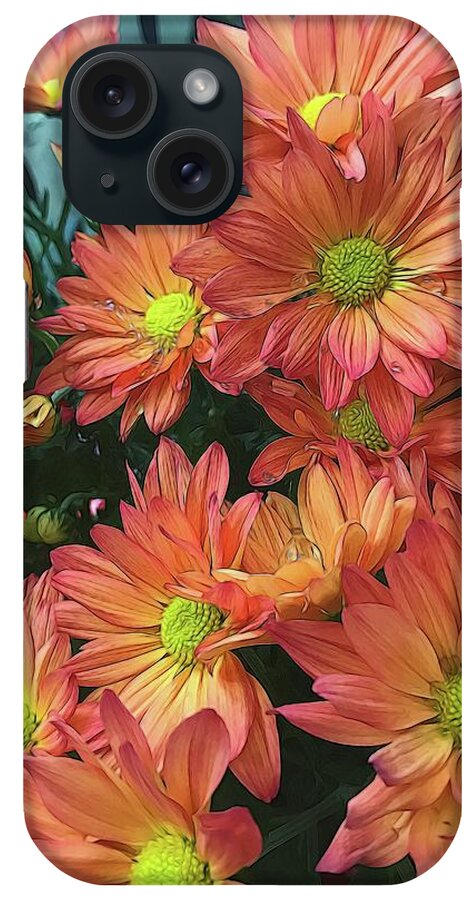 Cream and Pink watered Flowers - Phone Case