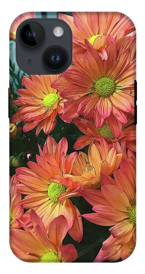 Cream and Pink watered Flowers - Phone Case
