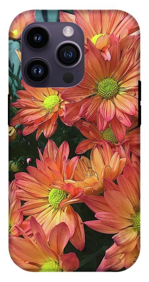 Cream and Pink watered Flowers - Phone Case