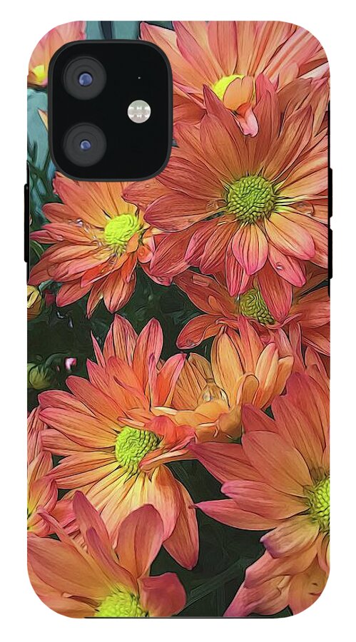Cream and Pink watered Flowers - Phone Case