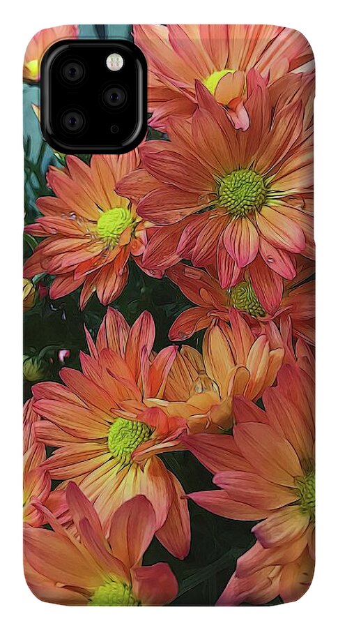 Cream and Pink watered Flowers - Phone Case