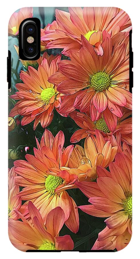 Cream and Pink watered Flowers - Phone Case