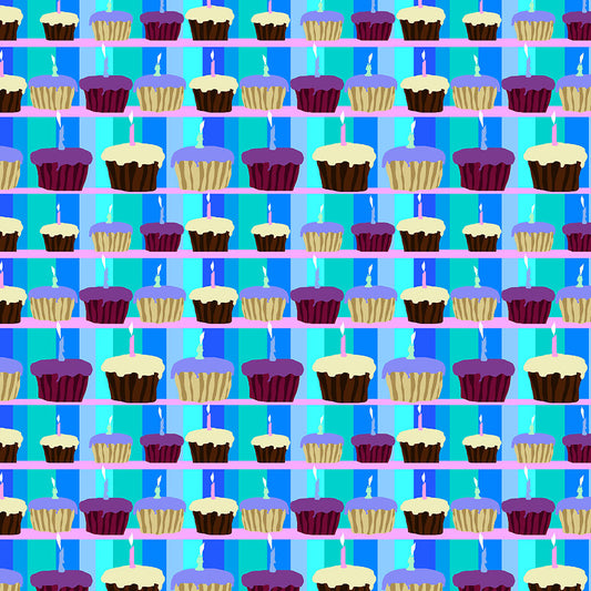 Cupcakes Pattern Digital Image Download