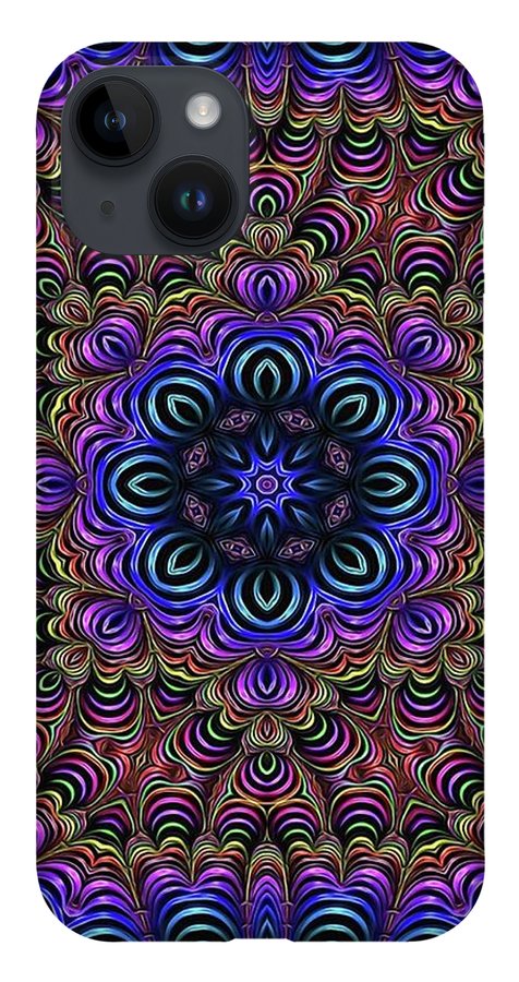 Curly Purple Fractal Kaleidoscope - Phone Case