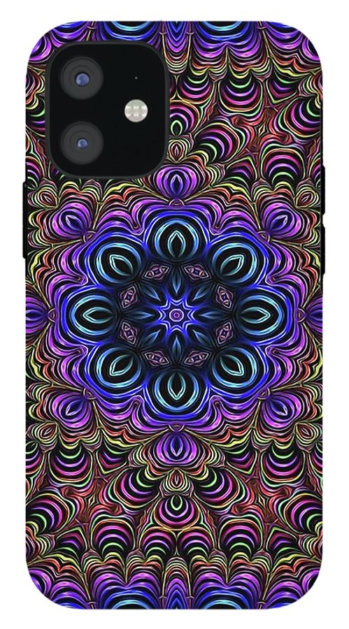 Curly Purple Fractal Kaleidoscope - Phone Case