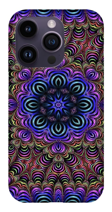 Curly Purple Fractal Kaleidoscope - Phone Case