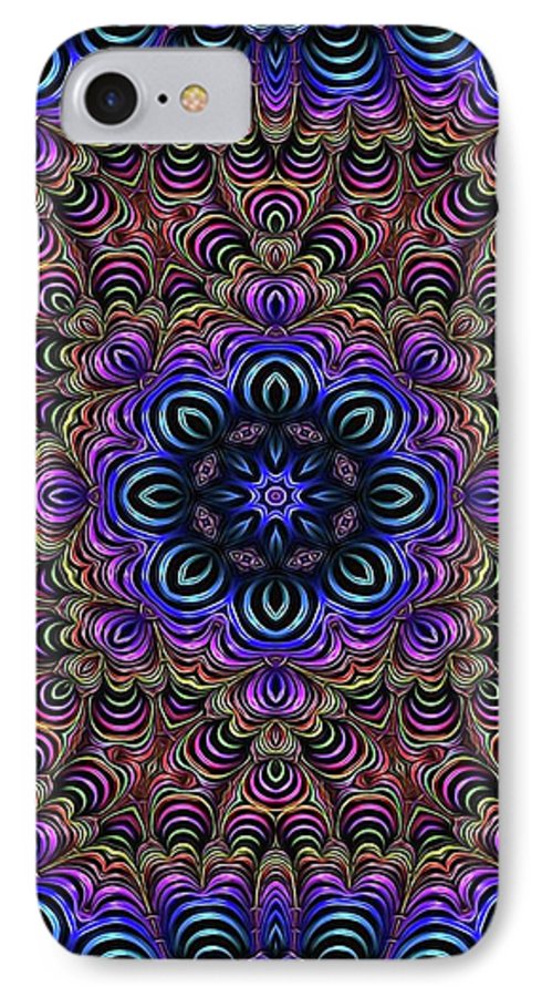 Curly Purple Fractal Kaleidoscope - Phone Case
