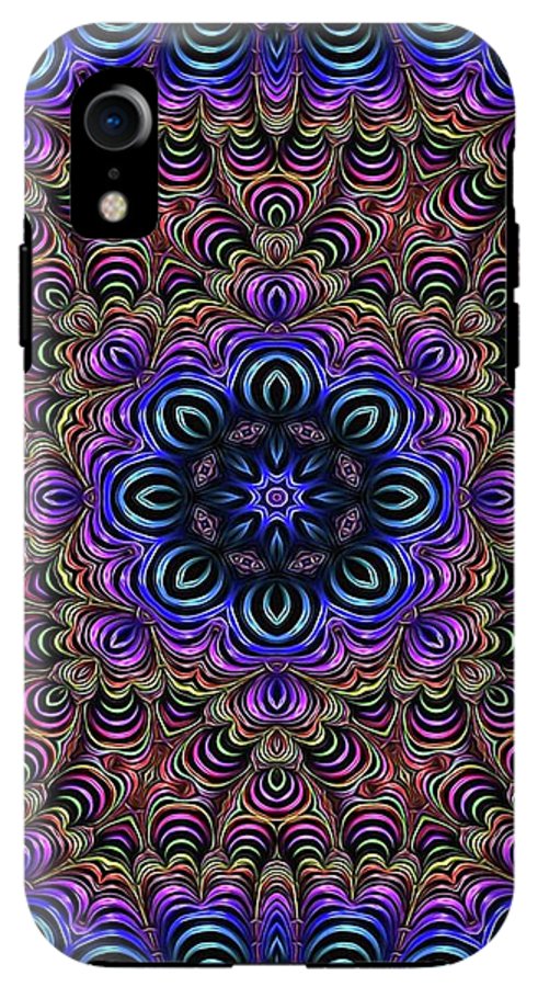 Curly Purple Fractal Kaleidoscope - Phone Case