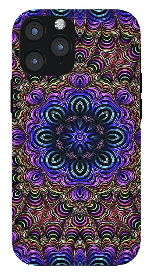 Curly Purple Fractal Kaleidoscope - Phone Case