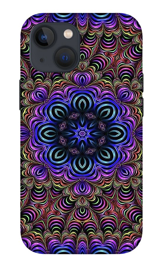 Curly Purple Fractal Kaleidoscope - Phone Case