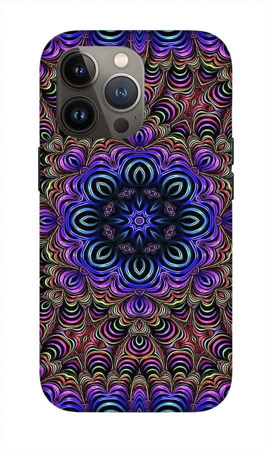 Curly Purple Fractal Kaleidoscope - Phone Case