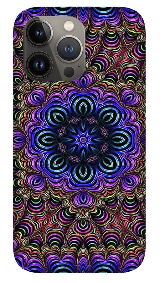Curly Purple Fractal Kaleidoscope - Phone Case