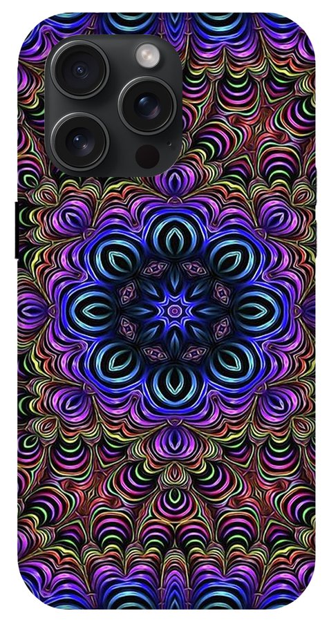 Curly Purple Fractal Kaleidoscope - Phone Case